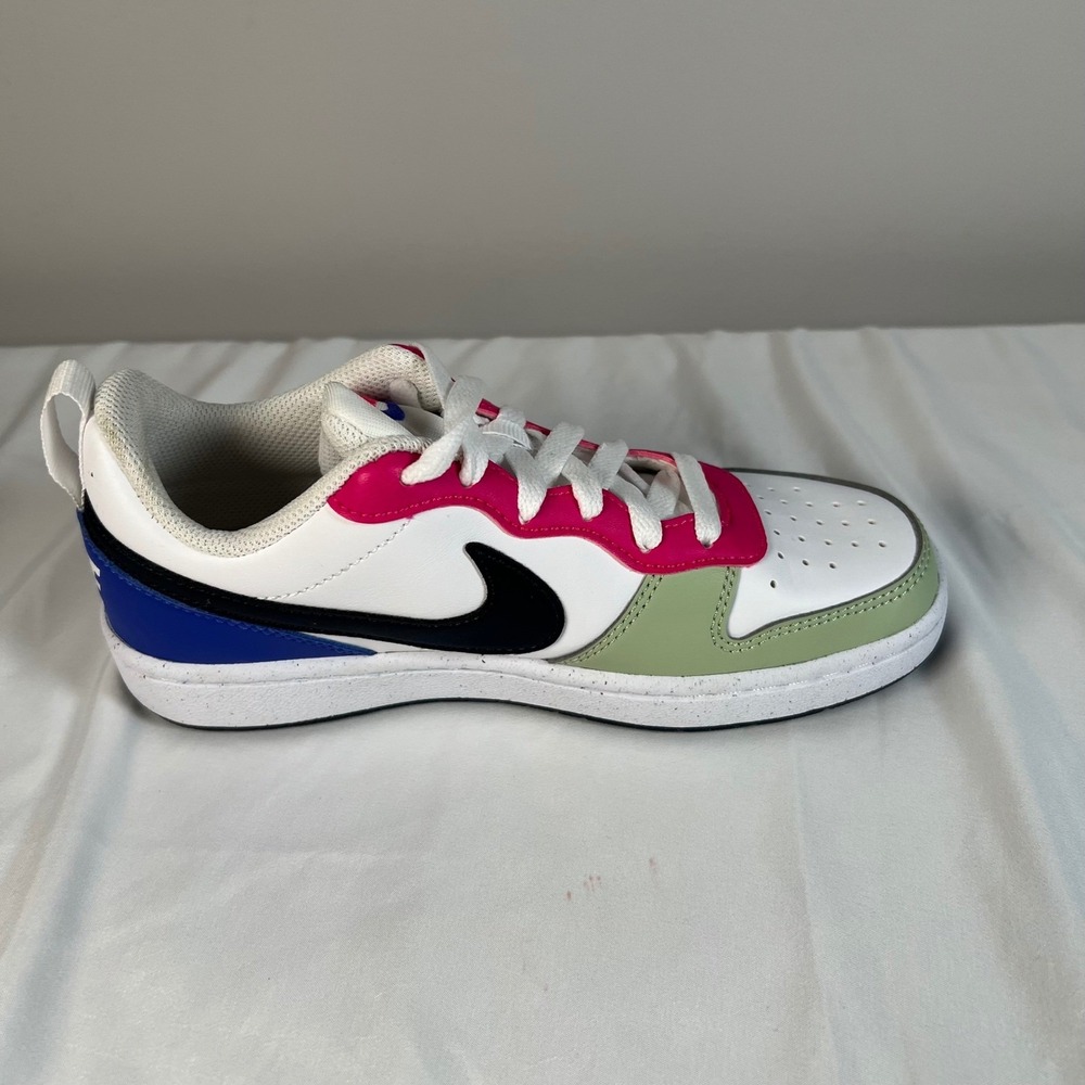 Nike Y3.5 Court Borough Low Recraft GS Honeydew Pink Ultramarine NWOB White Blue - Picture 8 of 10